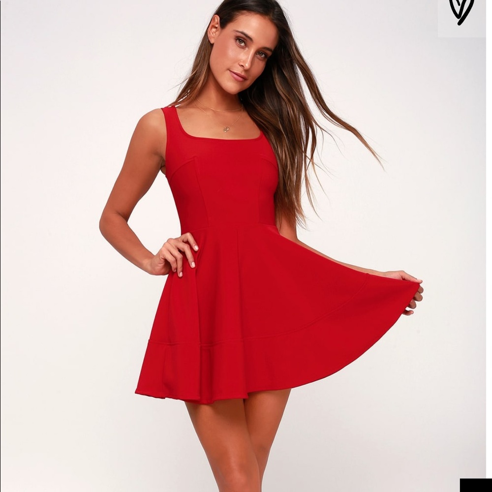 Lulus red skater dress